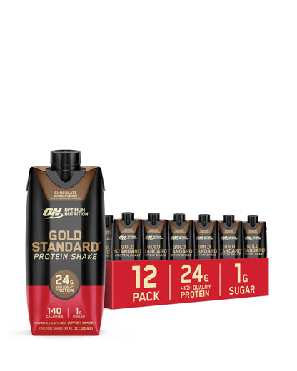 Optimum Nutrition丨金裝乳清蛋白飲品 11Oz (盒裝12枝)