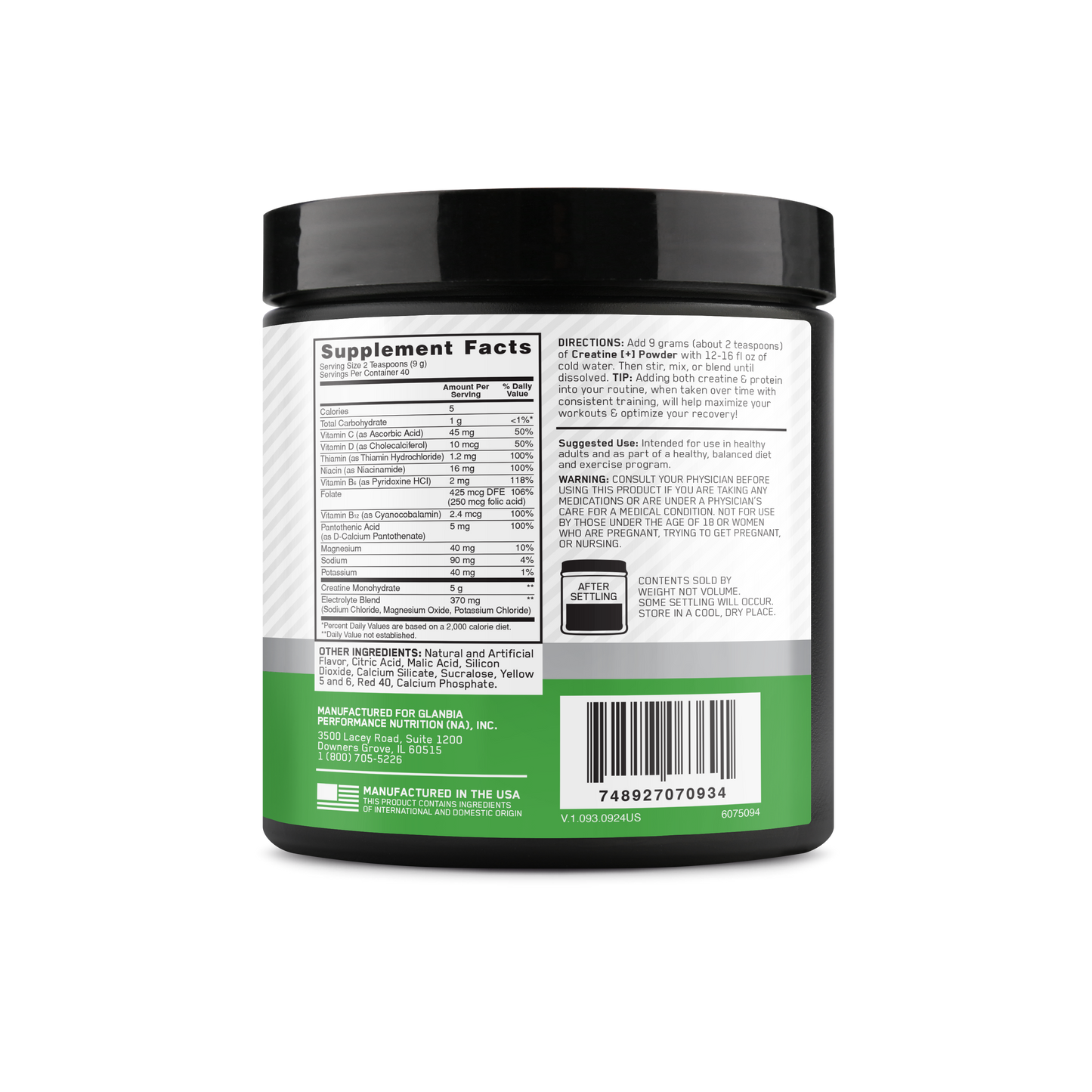 Optimum Nutrition丨3合1 肌酸粉電解質維他命 橙百香果味 360g